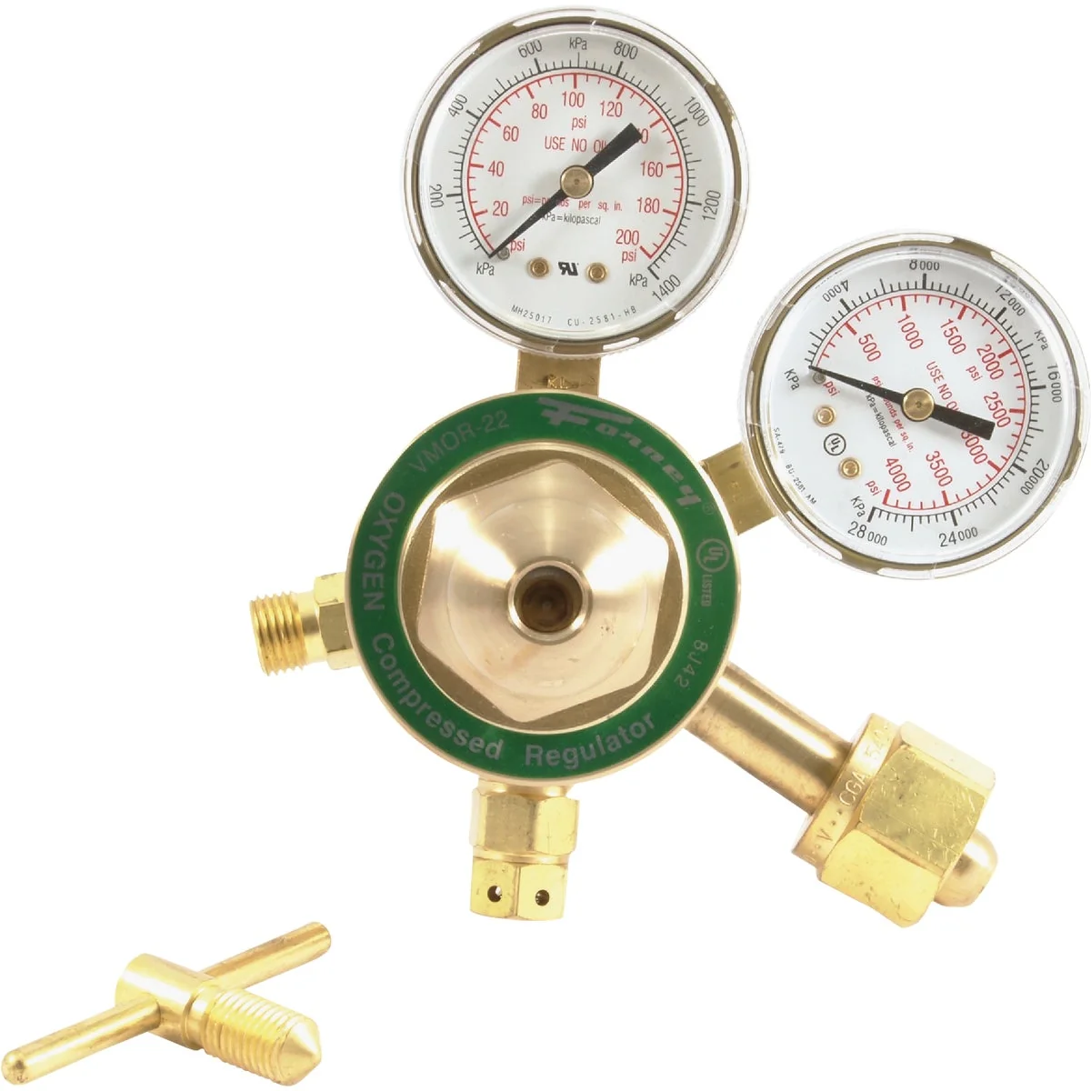 Innovative Forney Medium Duty Victor Compatible Forged Brass Body and Bonnets Oxygen Regulator Proven