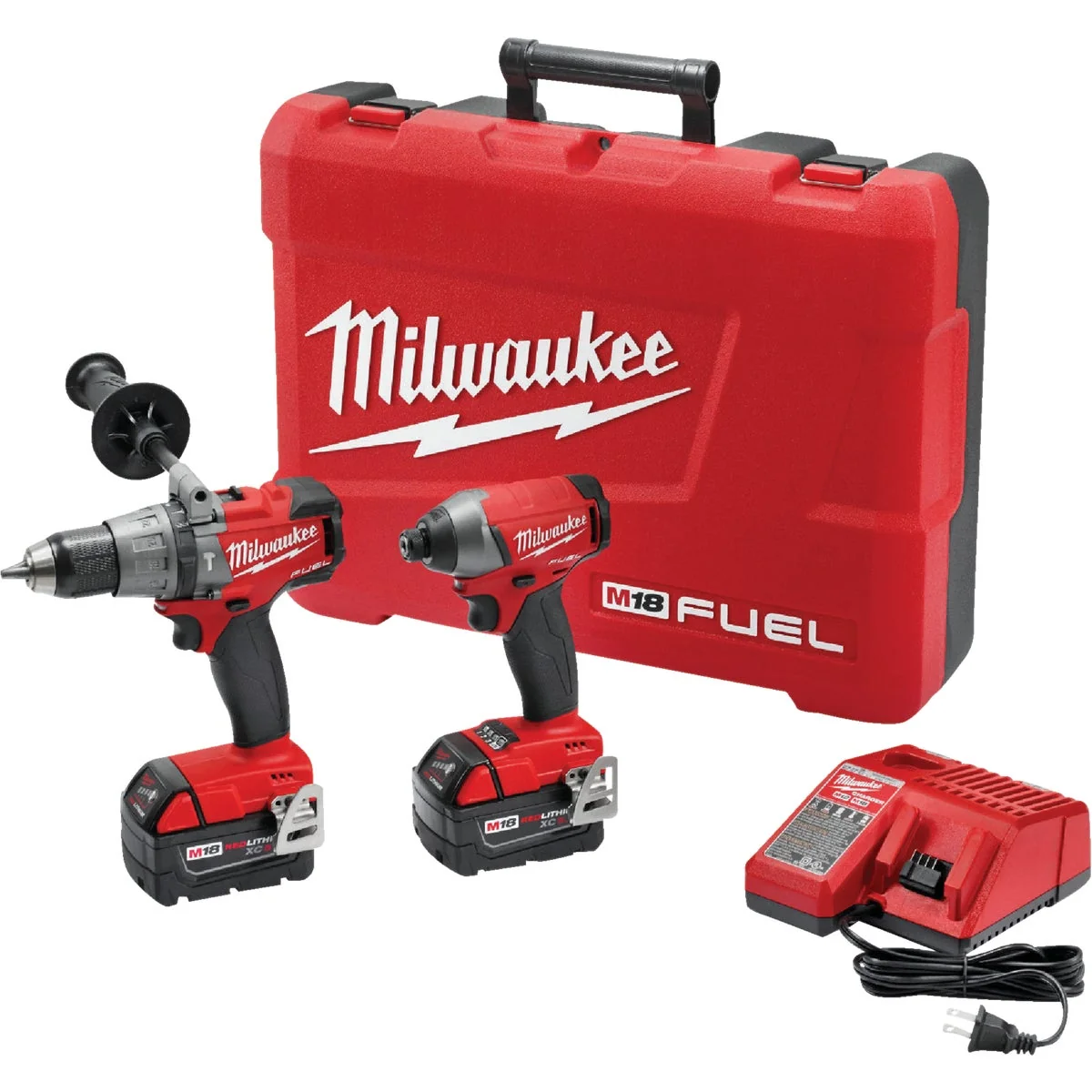 Outstanding Milwaukee 2-Tool M18 FUEL Lithium-Ion Brushless Hammer Drill Impact Driver Cordless Tool Combo Kit Detailed