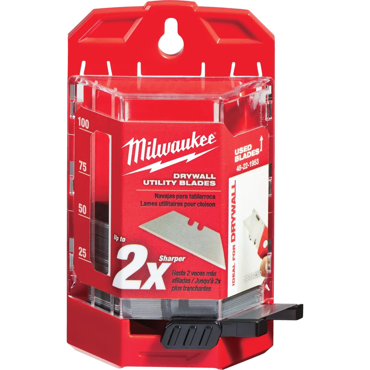 Versatile Milwaukee Drywall 2-Point 2-3 8 In. Utility Knife Blade 50-Pack Artisan