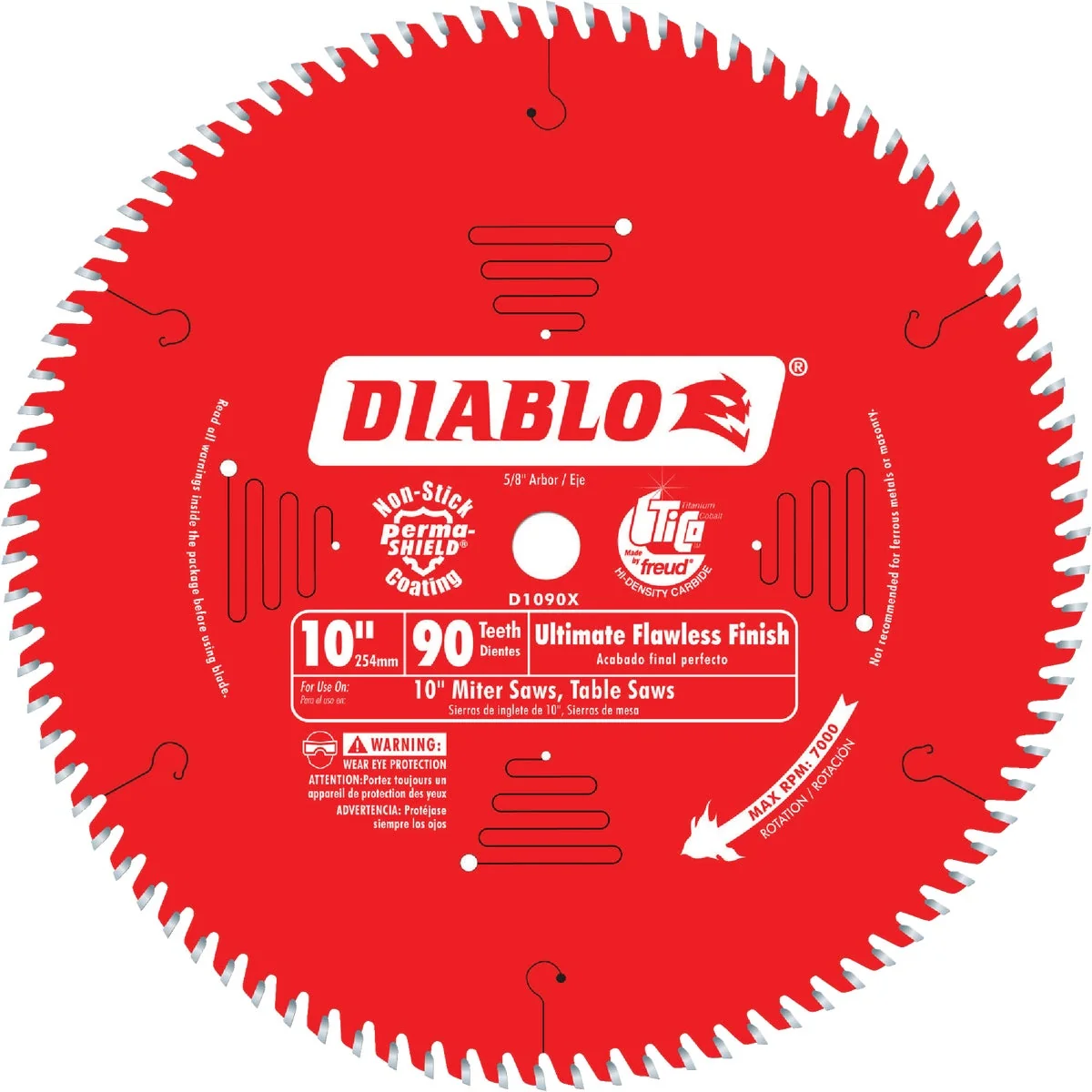 Quality Diablo 10 In. 90-Tooth Finish Circular Saw Blade Professional