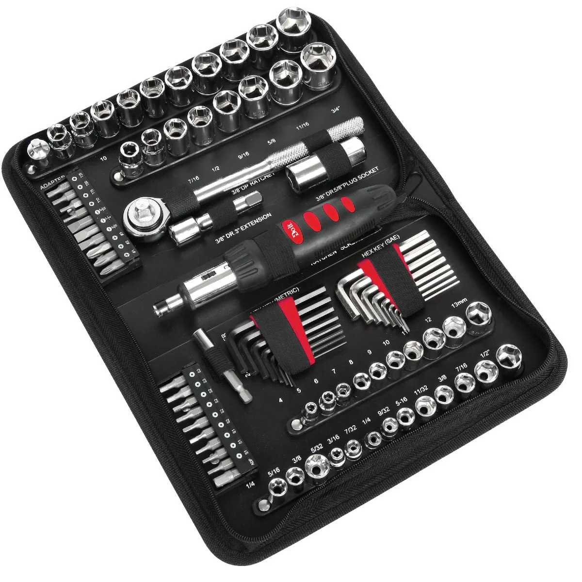 Top-Quality Do it 1 4 In. 3 8 In. Drive 6 8-Point Standard Metric Mechanic Automative Tool Set 83-Piece Specialty
