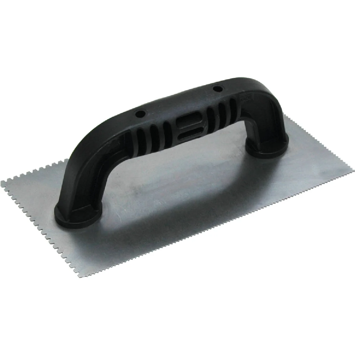 Clean QLT 1 16 In. U-Notched 3 32 In. Flat V-Notched Trowel w Black Handle Powerful