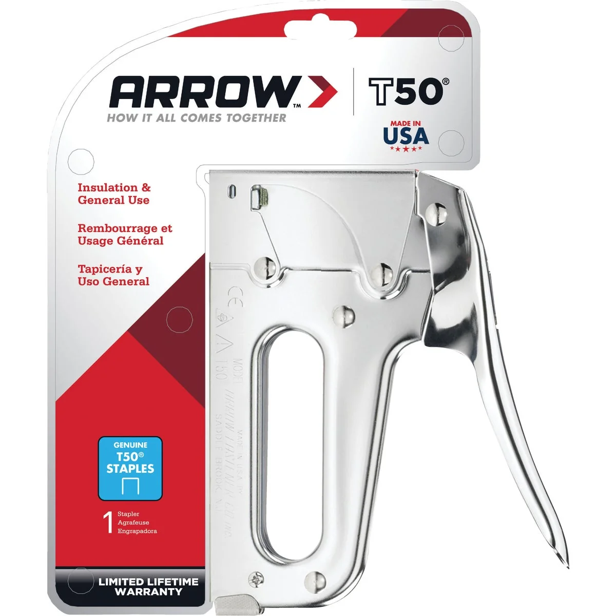 Official Arrow T50 Heavy-Duty Staple Gun User-Friendly