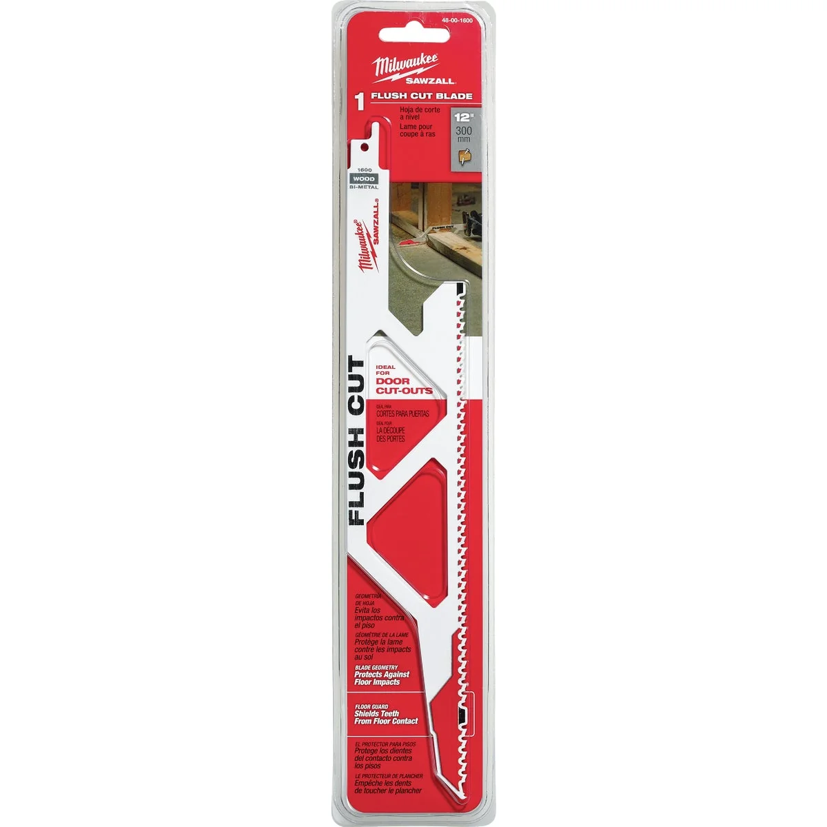 Specialty Milwaukee Sawzall 12 In. 5 TPI Wood Flush Cut Reciprocating Saw Blade Practical
