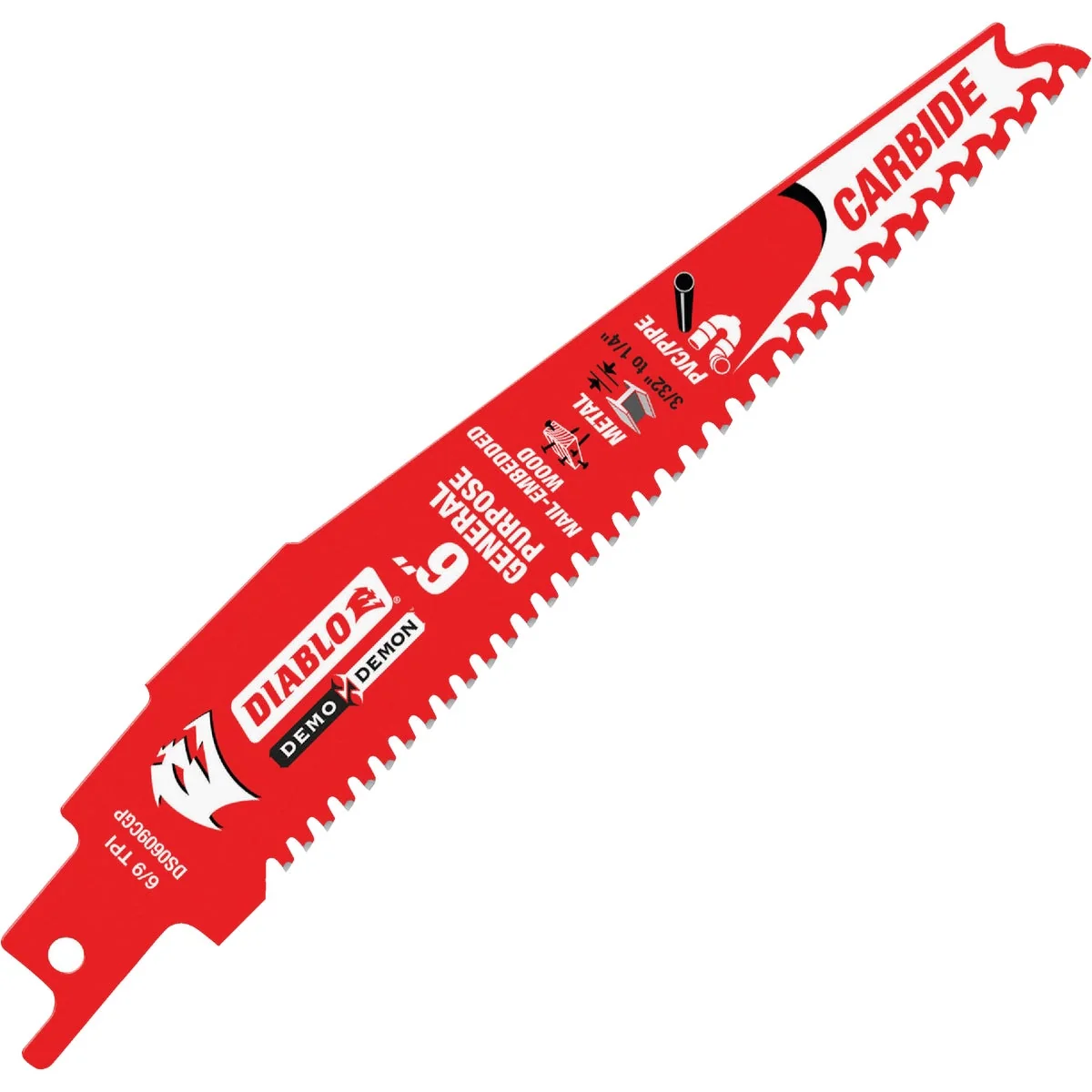 Elite Diablo Demo Demon 6 In. 6 9 TPI Carbide General Purpose Reciprocating Saw Blade Excellent