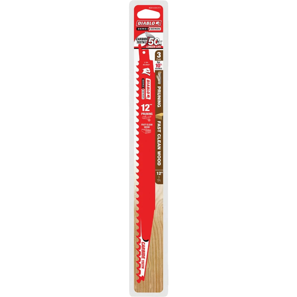 Selected Diablo Demo Demon 12 In. 5 TPI Carbide Pruning Reciprocating Saw Blade 3-Pack Responsible