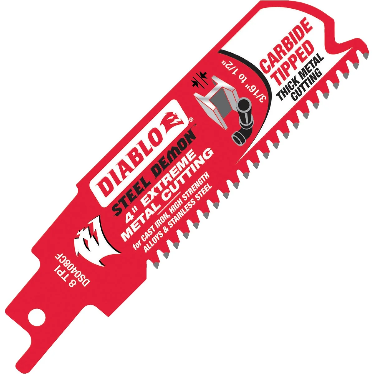 Detailed Diablo Steel Demon 4 In. 8 TPI Carbide Thick Metal Reciprocating Saw Blade Innovative