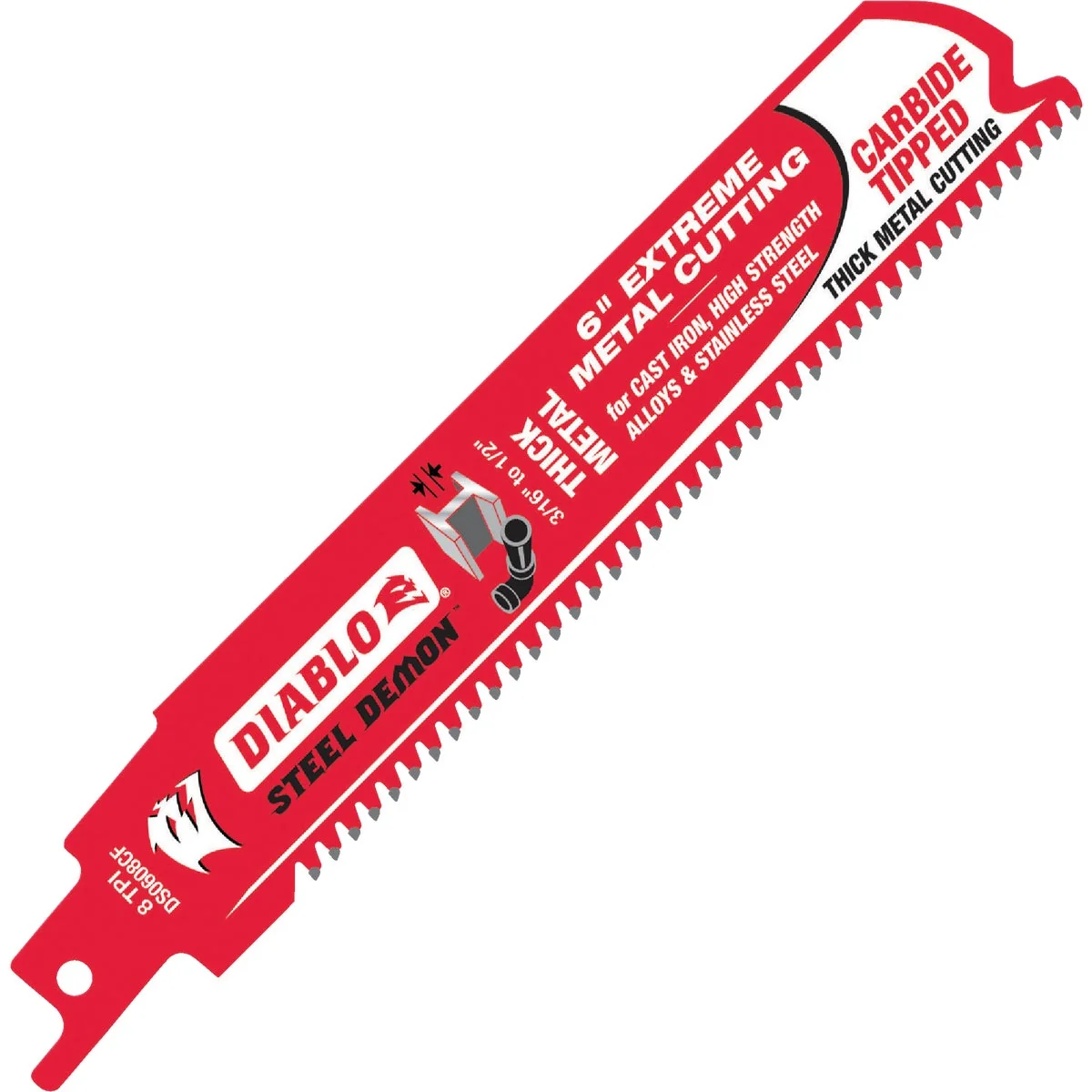 Advanced Diablo Steel Demon 6 In. 8 TPI Carbide Thick Metal Reciprocating Saw Blade Healthy