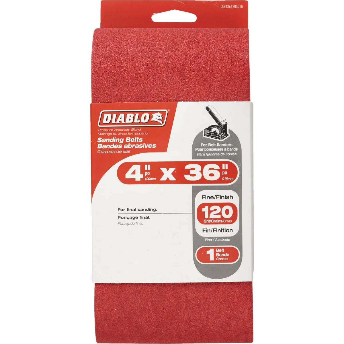 Verified Diablo 4 In. x 36 In. 120 Grit General Purpose Sanding Belt Sophisticated
