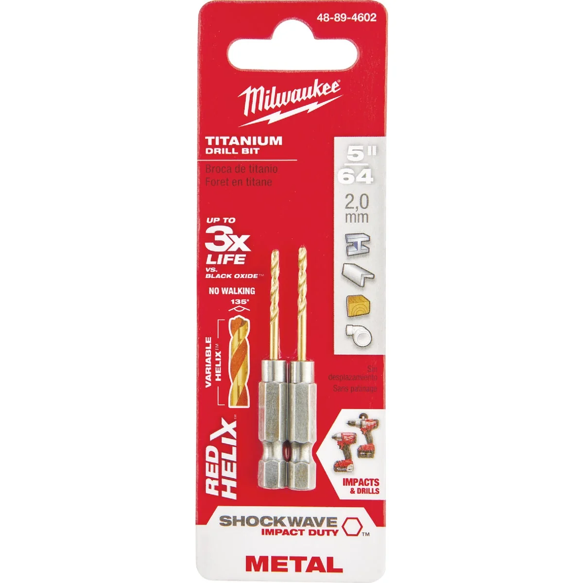 Prestigious Milwaukee Shockwave Impact Duty 5 64 In. Titanium Hex Shank Drill Bit Green