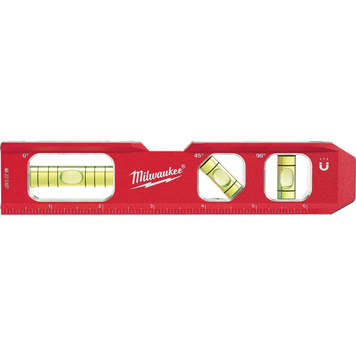 Fast Milwaukee 7 In. Aluminum Magnetic Compact Billet Torpedo Level Premium