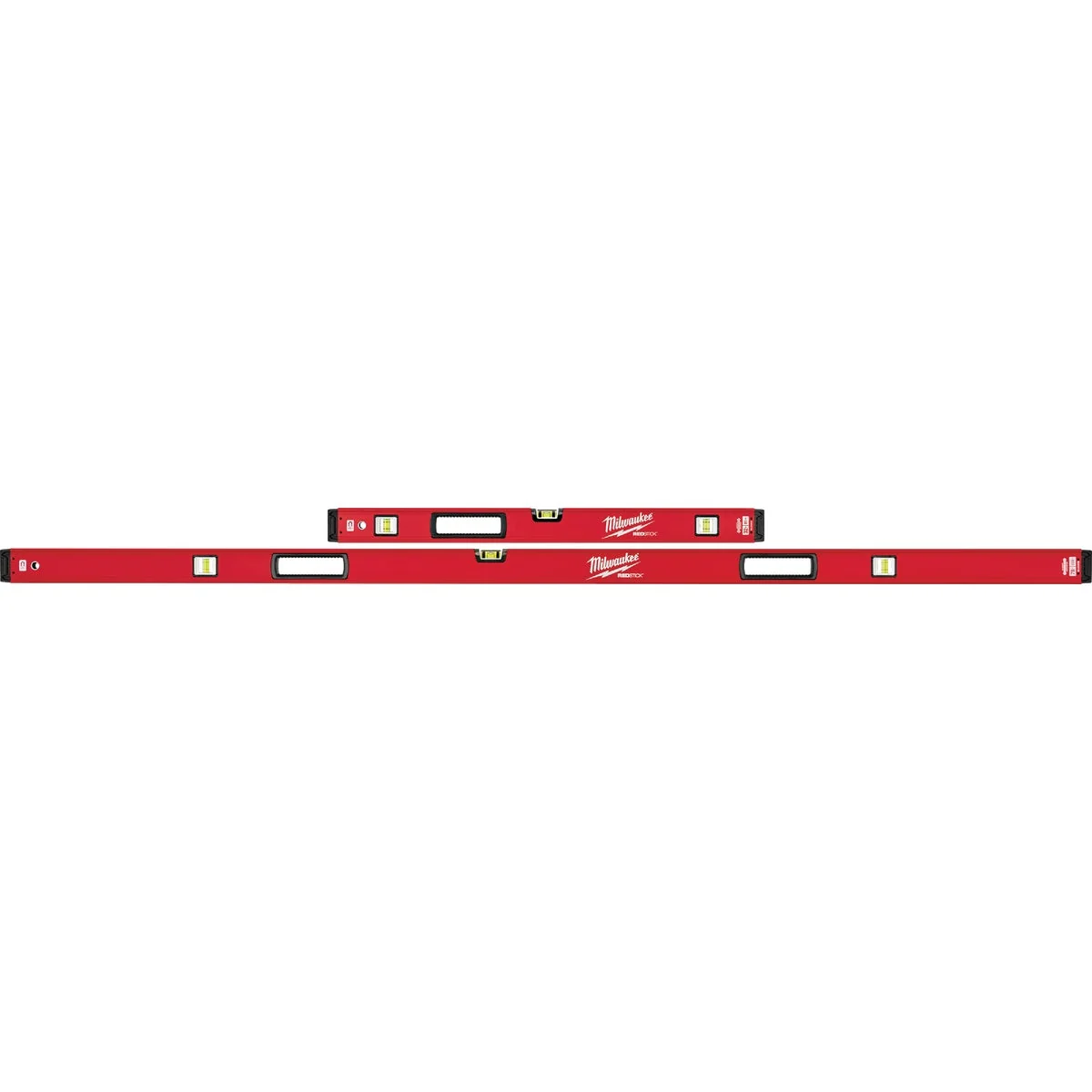 Flexible Milwaukee Redstick 78 In. and 32 In. Aluminum Magnetic Box Level Set Convenient