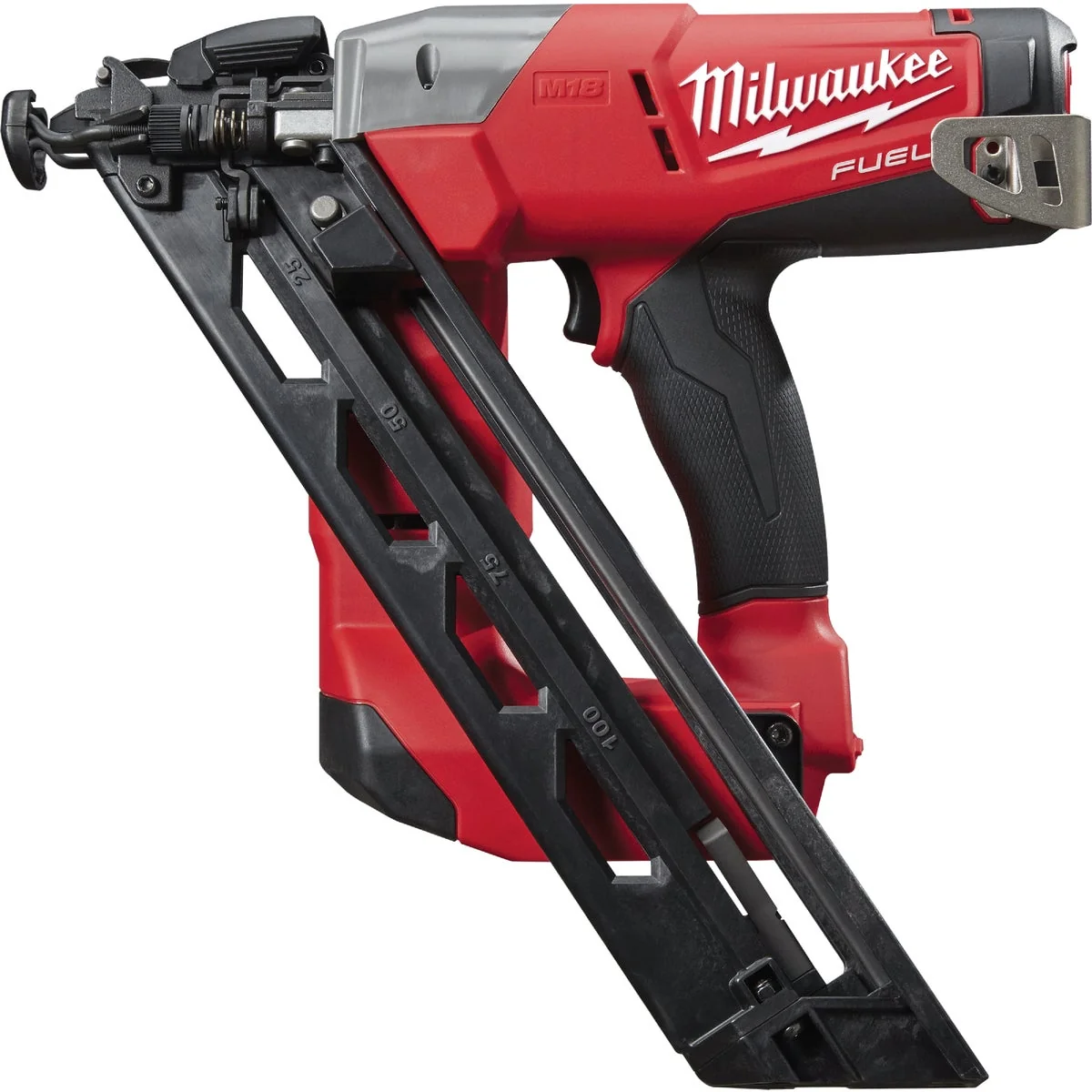 Breathable Milwaukee M18 FUEL 18 Volt Lithium-Ion Brushless 15-Gauge 2-1 2 In. Angled Cordless Finish Nailer Bare Tool User-Friendly