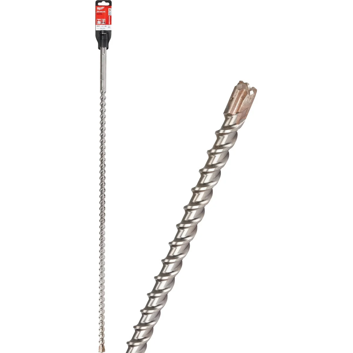 Detailed Milwaukee SDS-Max 3 4 In. x 36 In. 4-Cutter Rotary Hammer Drill Bit High-Quality