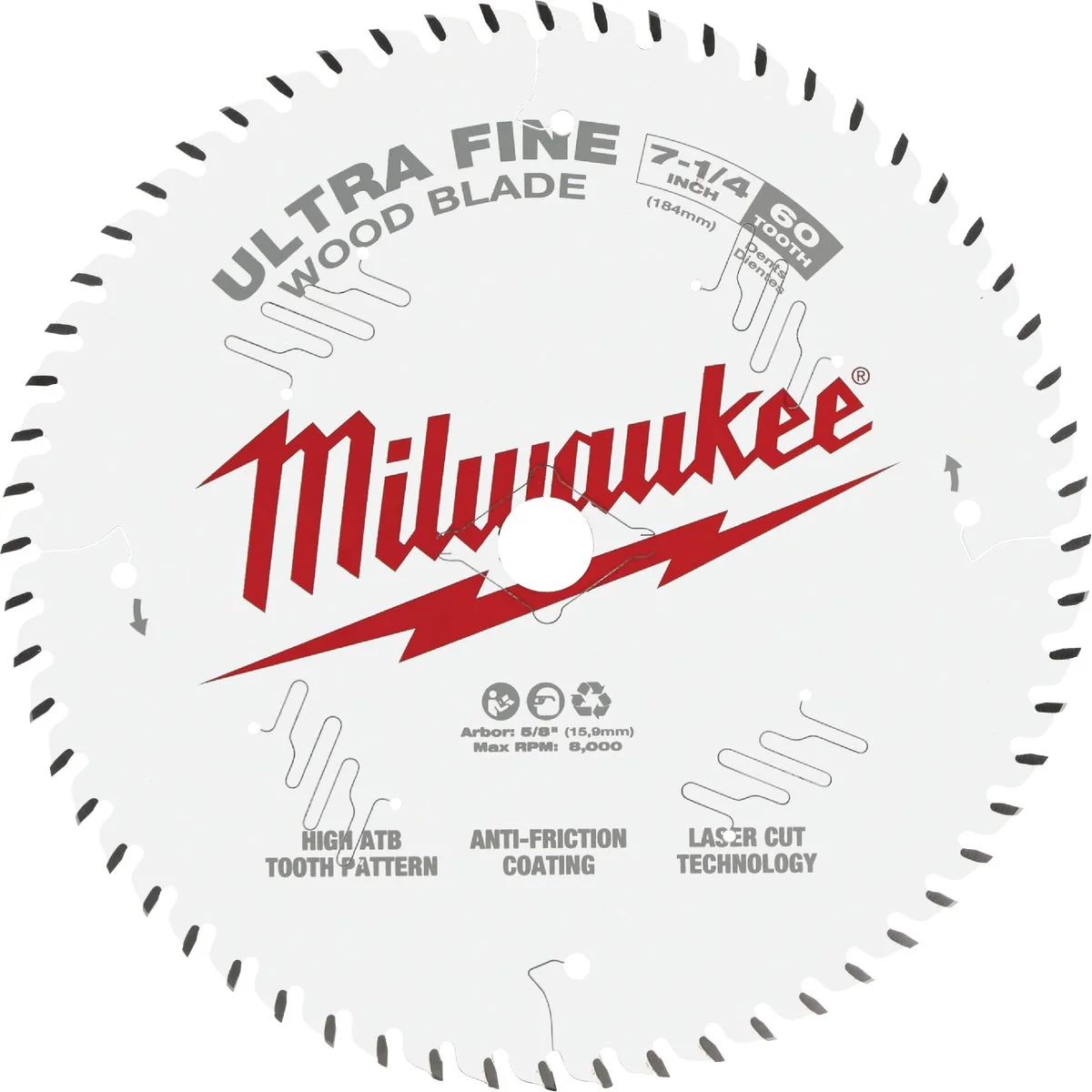 Expertly Made Milwaukee 7-1 4 In. 60-Tooth Ultra Fine Finish Circular Saw Blade Professional