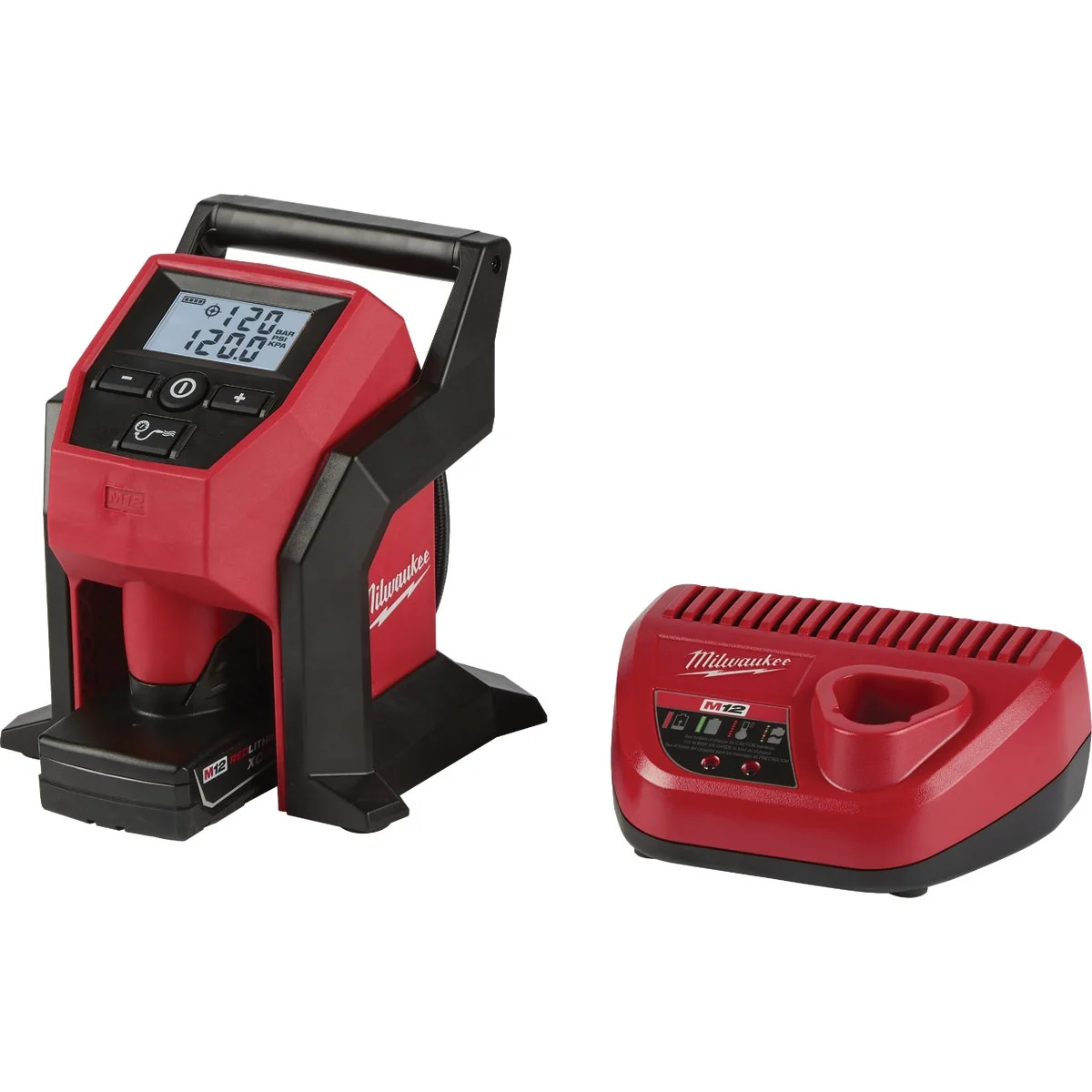 Stylish Milwaukee M12 12-Volt Lithium-Ion 120 psi Compact Cordless Inflator Kit Minimalist