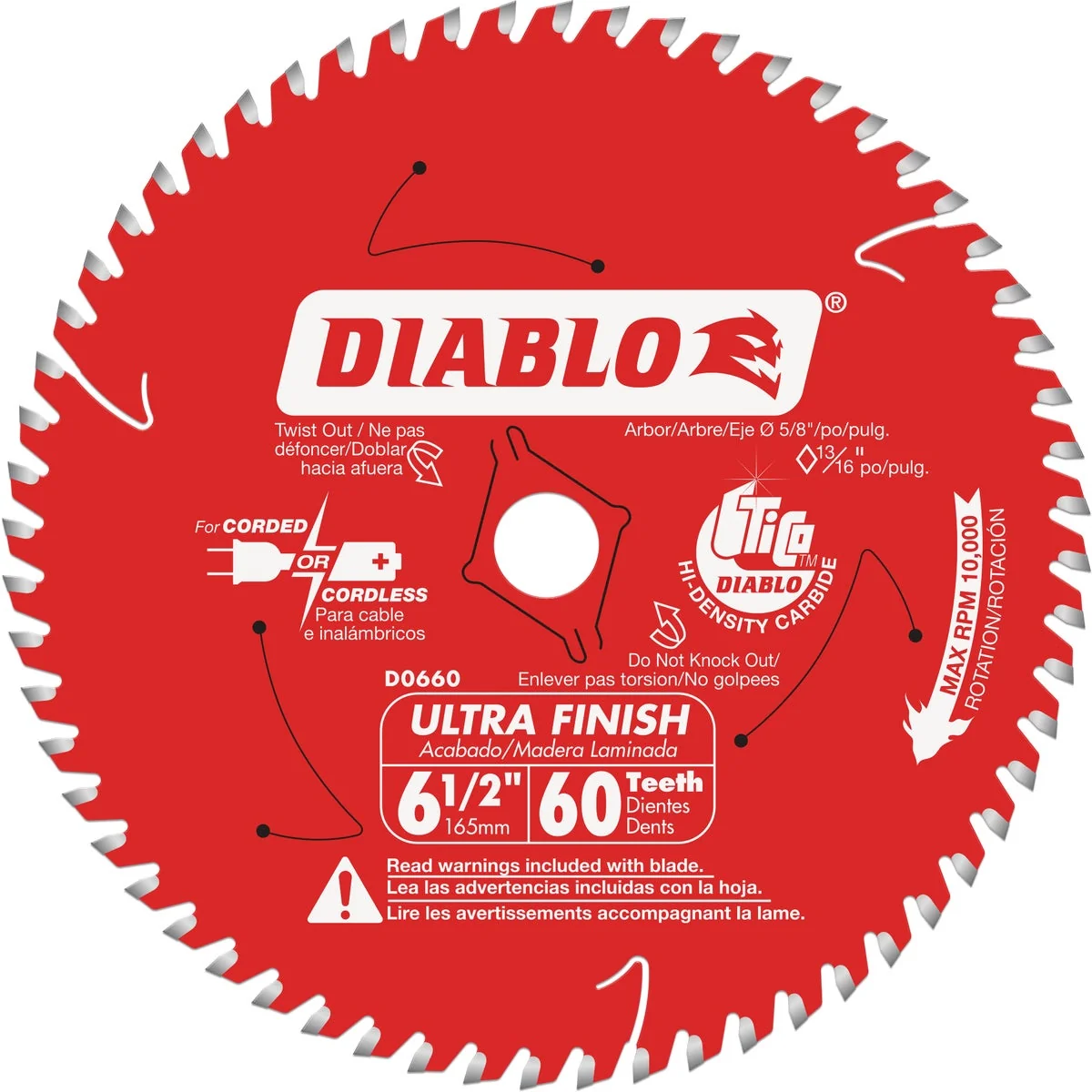 Fast Diablo 6-1 2 In. 60-Tooth Ultra Finish Circular Saw Blade Consistent