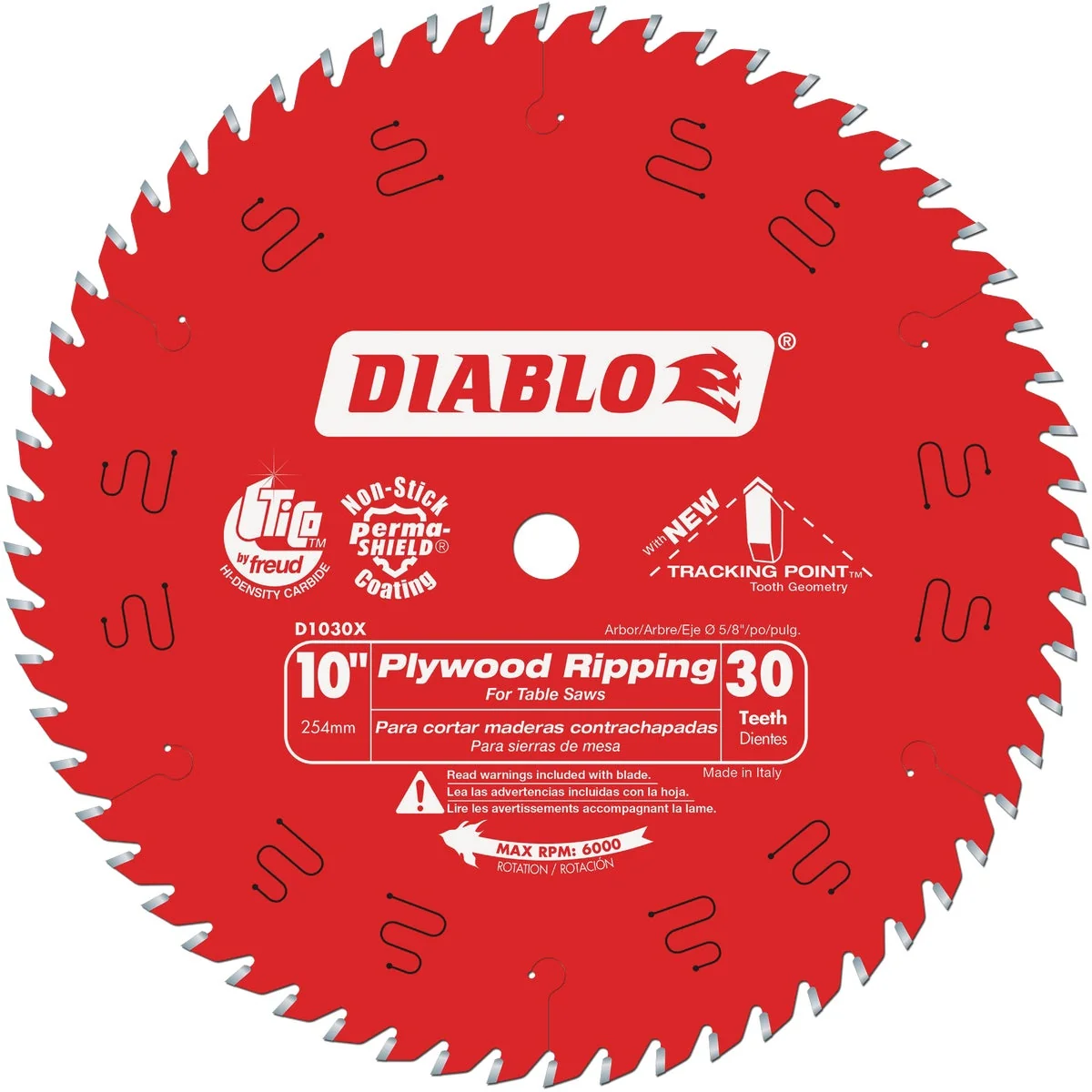 Organic Diablo 10 In. 30-Tooth Plywood Ripping Circular Saw Blade Casual