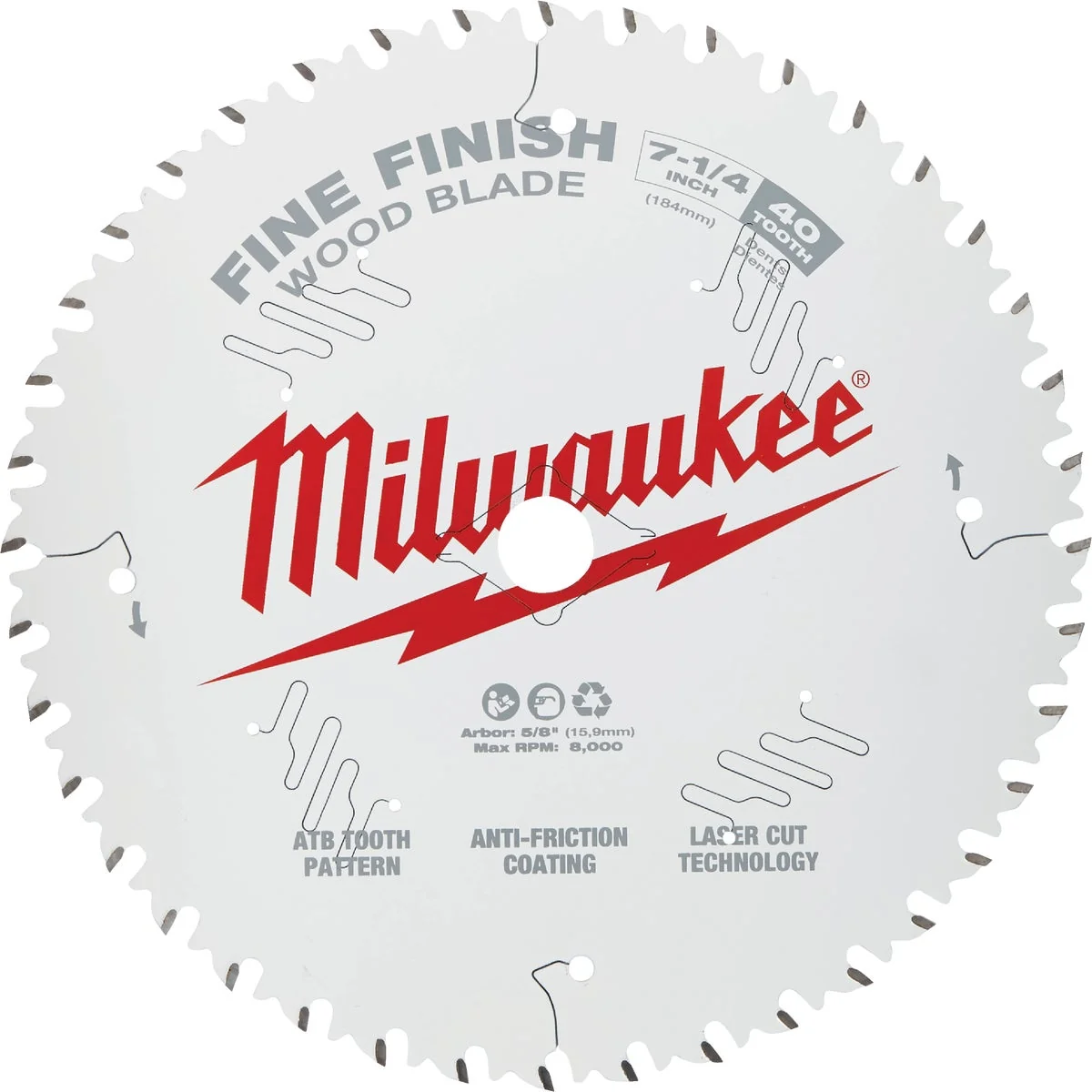 Luxury Milwaukee 7-1 4 In. 40-Tooth Fine Finish Circular Saw Blade Bulk Excellent