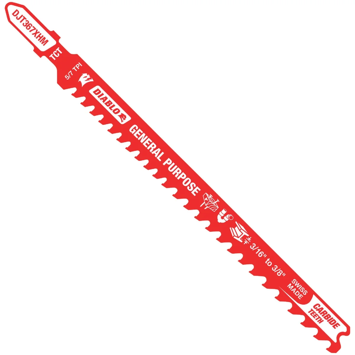Effective Diablo T-Shank 5-1 4 In. 5 7 TPI Carbide Jig Saw Blade for General Purpose Applications Crafted
