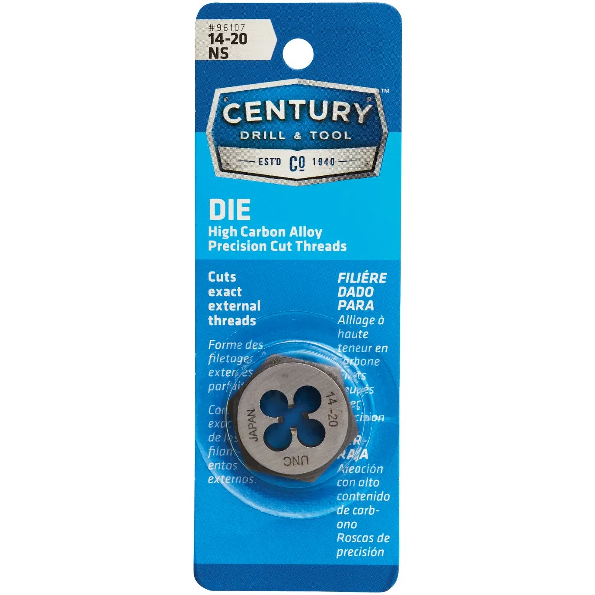 Secure Century Drill Tool 14-20 National Standard 1 In. Across Flats Fractional Hexagon Die Artisan