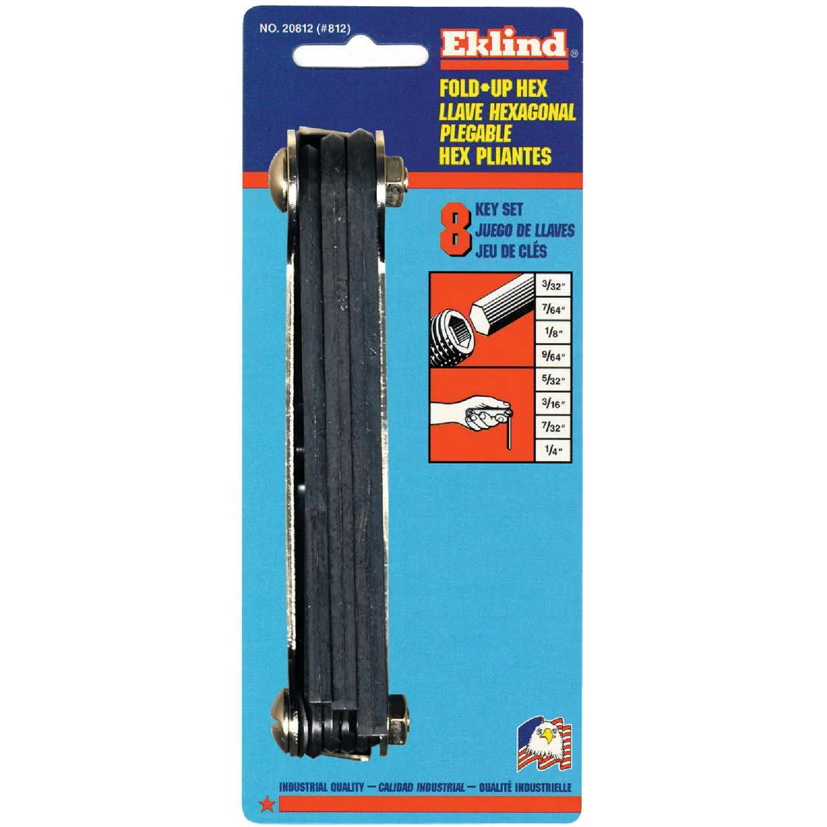 Versatile Eklind Heavy-Duty Hex Key Set 8-Piece Casual