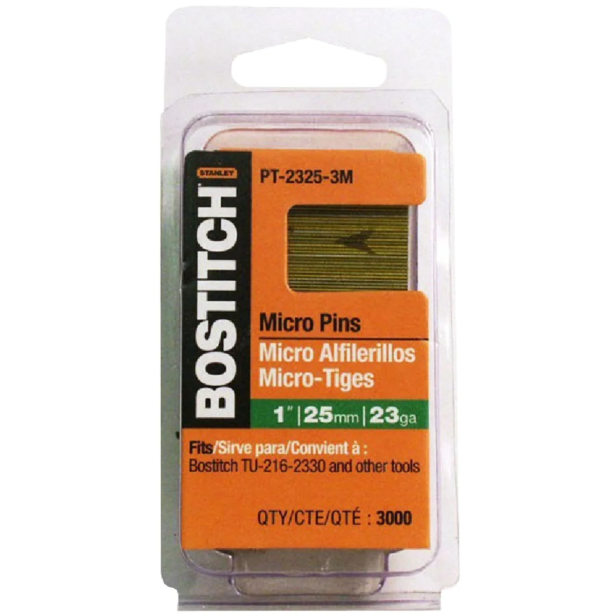 Fast Bostitch 23-Gauge Coated Pin Nail 3 4 In. 3000 Ct. Exceptional