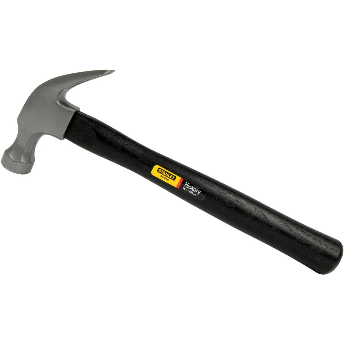Recyclable Stanley 16 Oz. Smooth-Face Curved Claw Hammer with Hickory Handle Optimized