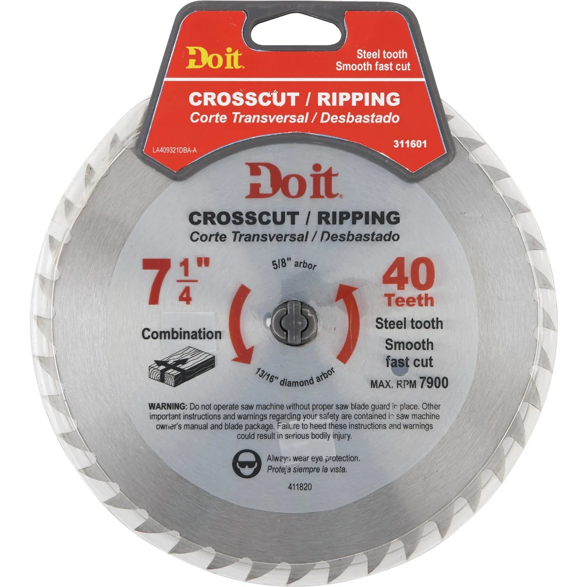 Verified Do it 7-1 4 In. 40-Tooth Cutoff Rip Circular Saw Blade Lightweight