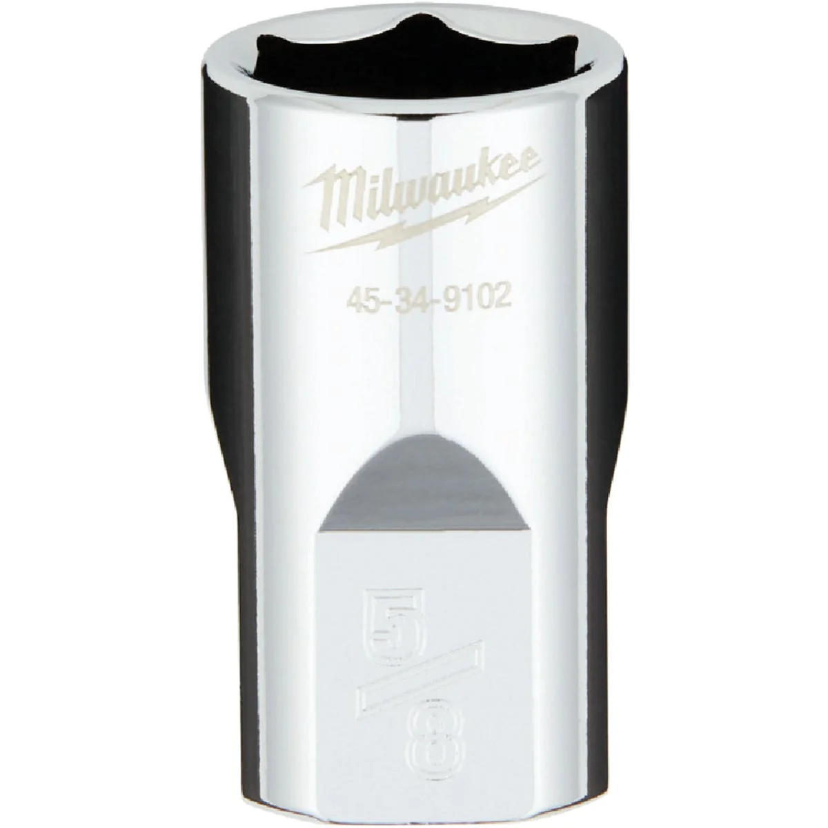 Certified Milwaukee 1 2 In. Drive 5 8 In. 6-Point Shallow Standard Socket with FOUR FLAT Sides Easy-to-Use
