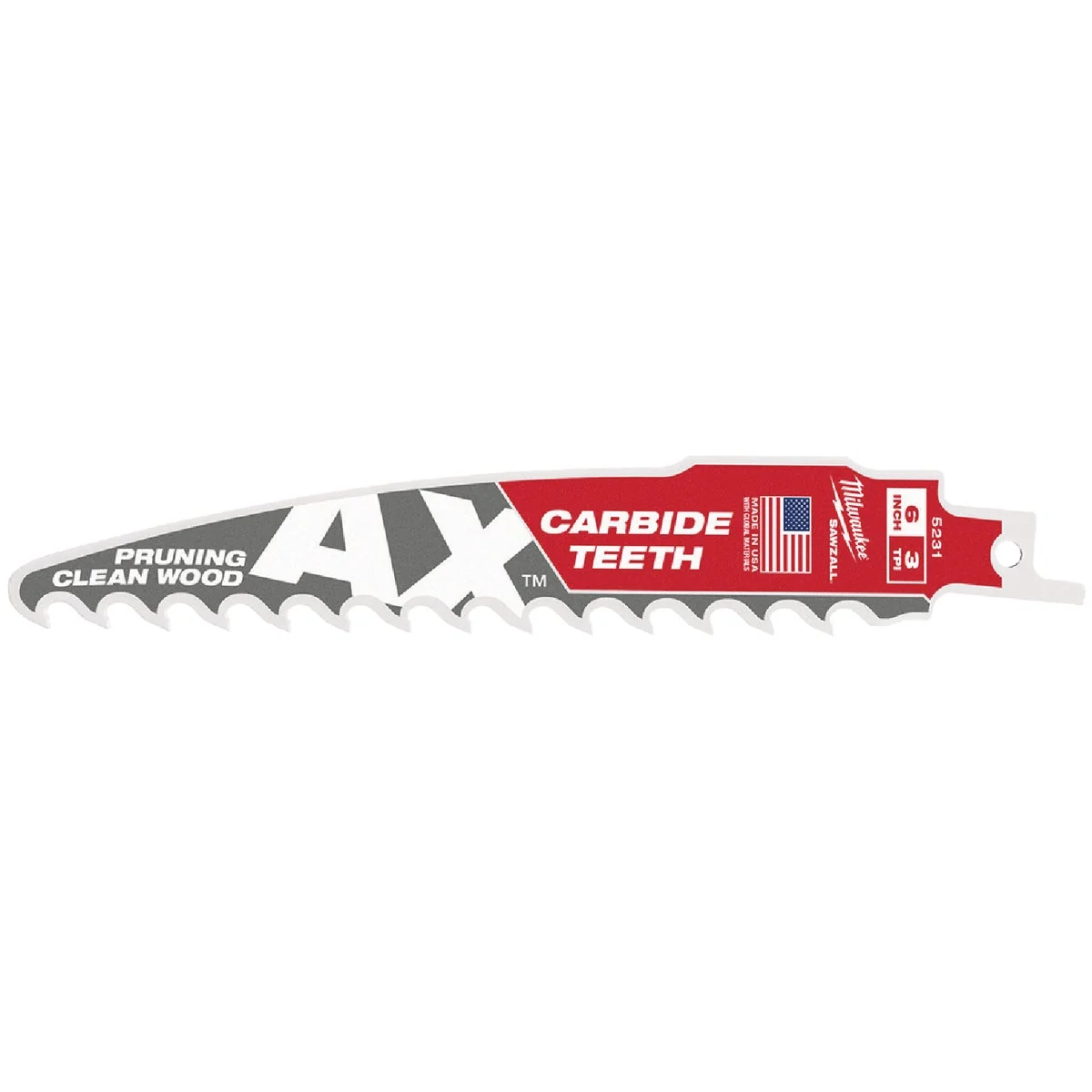 Advanced Milwaukee The Ax Sawzall 6 In. 3 TPI Wood Pruning Reciprocating Saw Blade Trusted