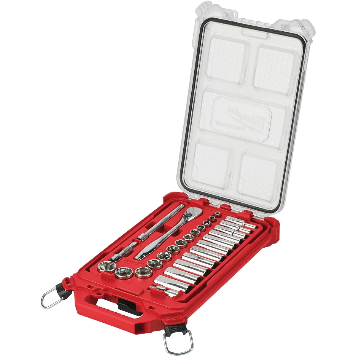 Fine Milwaukee Standard 3 8 In. Drive 6-Point Ratchet Socket Set w PACKOUT Organizer 28-Piece Long-Lasting