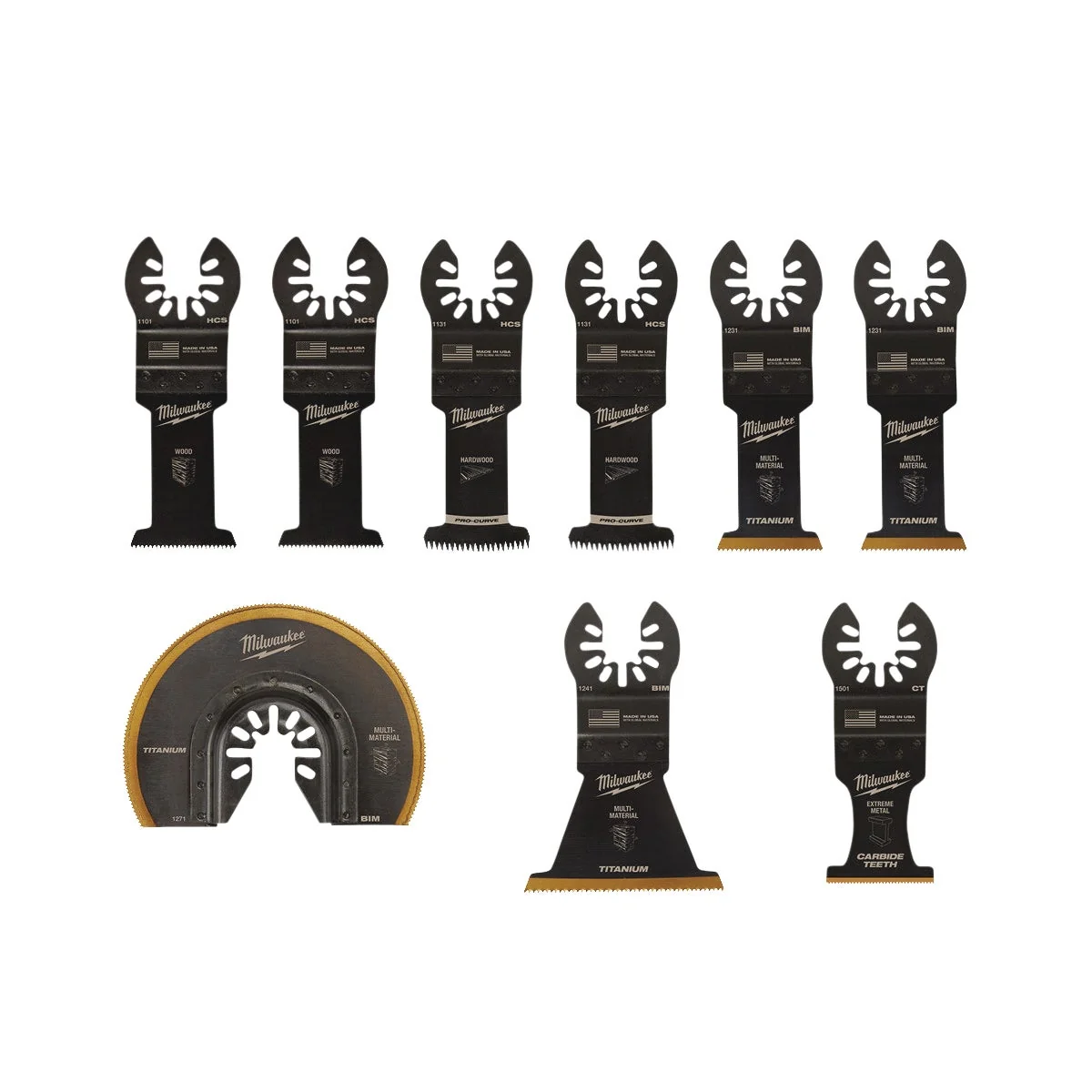 Fashionable Milwaukee OPEN-LOK Multi-Tool General Purpose Oscillating Blade Assortment 9-Piece Secure