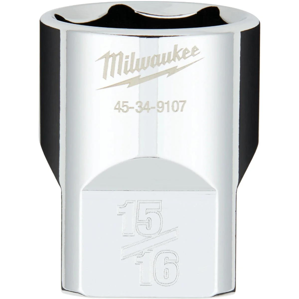 Soft Milwaukee 1 2 In. Drive 15 16 In. 6-Point Shallow Standard Socket with FOUR FLAT Sides Solid