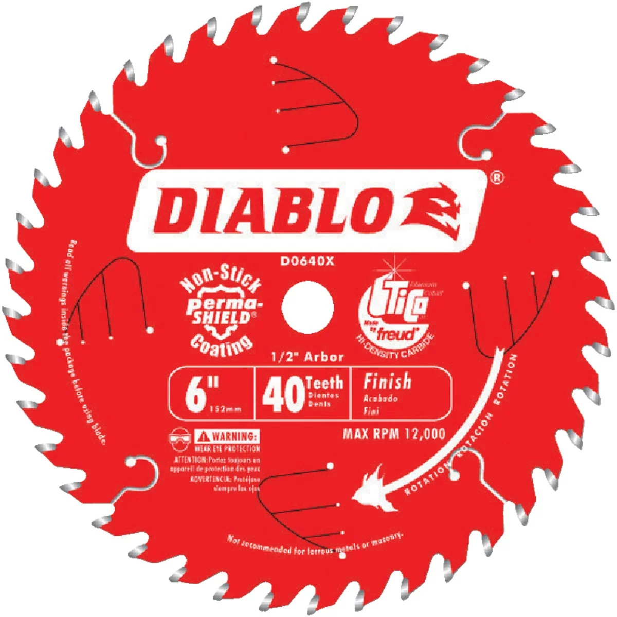 Easy-to-Use Diablo 6 In. 40-Tooth Finish Circular Saw Blade Exceptional