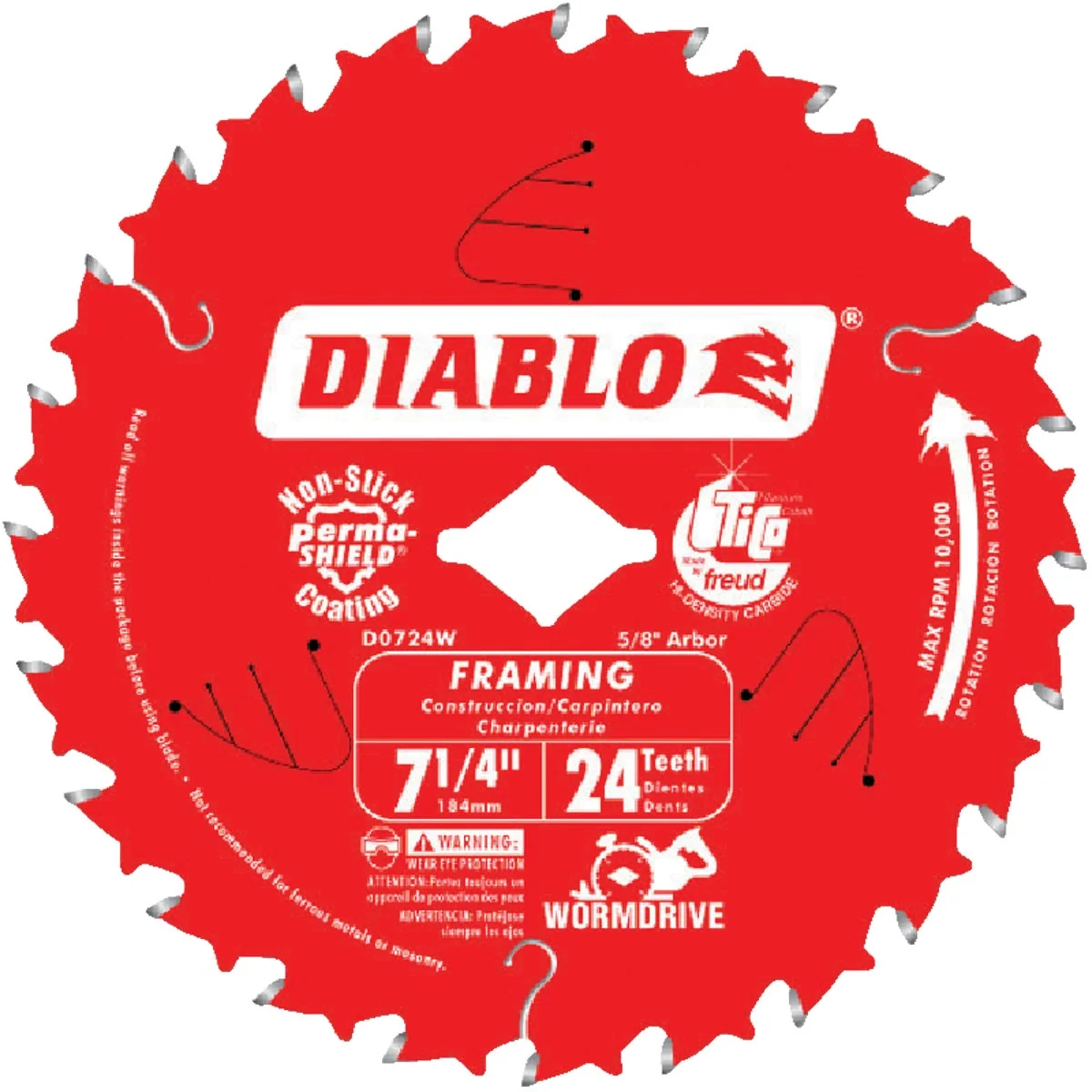 Unique Diablo 7-1 4 In. 24-Tooth Framing Worm Drive Circular Saw Blade Bulk Artisan