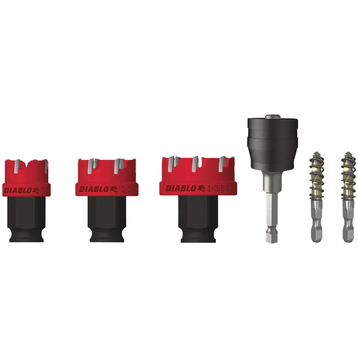 Premium Diablo Steel Demon Carbide Teeth Hole Cutter Set 6-Piece Clean
