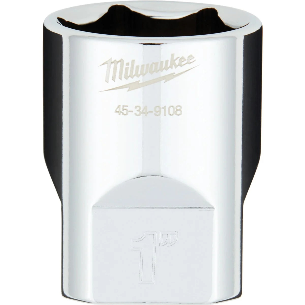 High-End Milwaukee 1 2 In. Drive 1 In. 6-Point Shallow Standard Socket with FOUR FLAT Sides Crafted