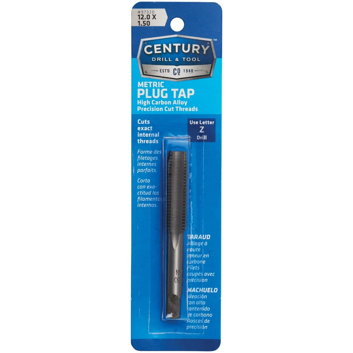 First-Class Century Drill Tool 12.0×1.50 Carbon Steel Metric Tap Prestigious