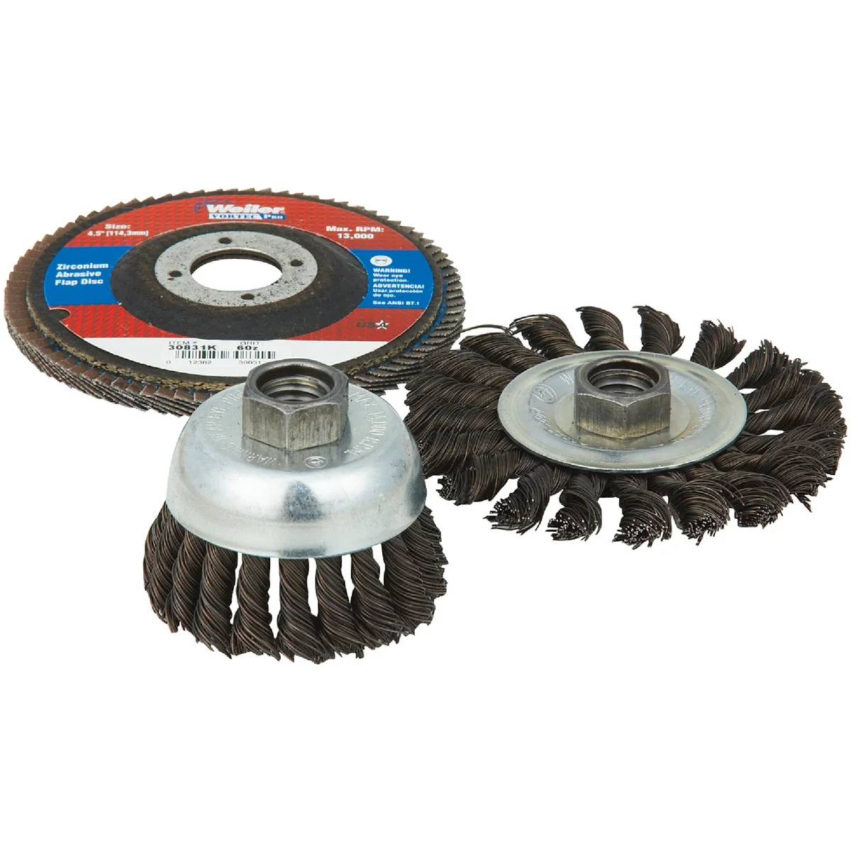 Green Weiler Vortec 3 pcs Angle Grinder Abrasive Set Trusted