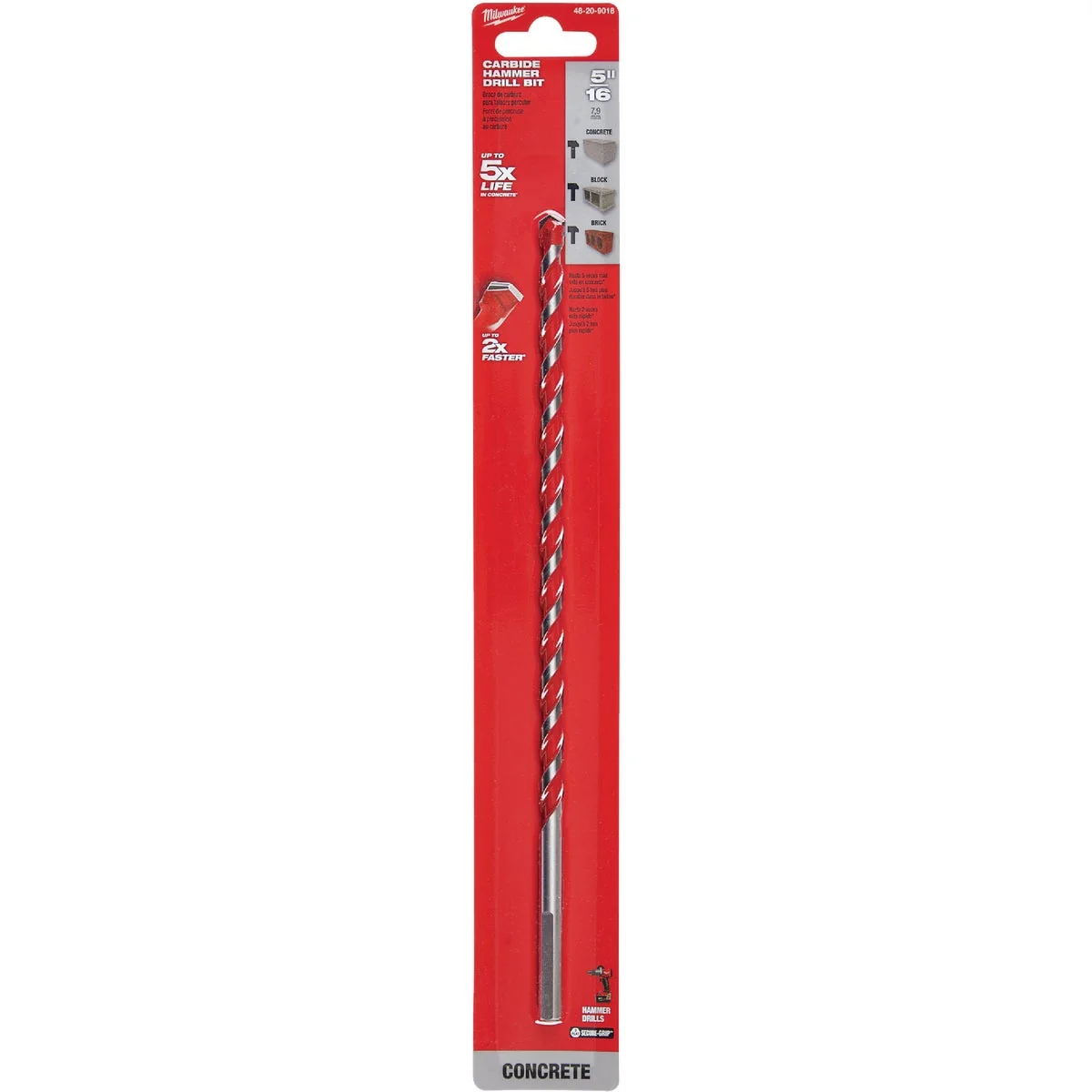 Fashionable Milwaukee 5 16 In. x 10 In. Carbide Masonry Drill Bit Trusted