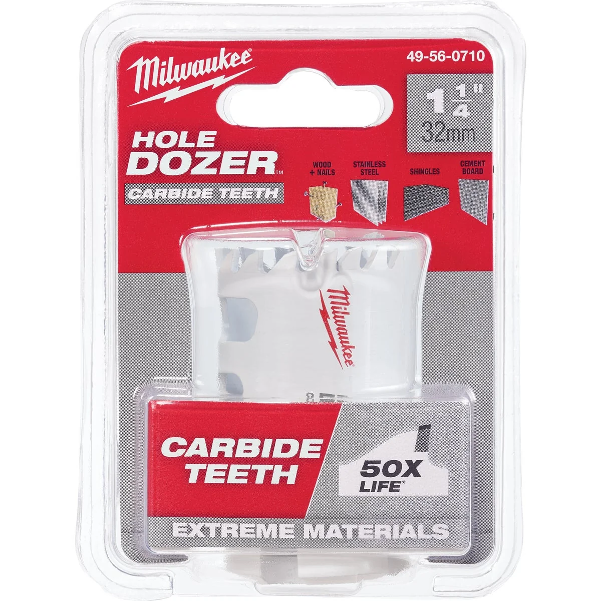 Verified Milwaukee HOLE DOZER 1-1 4 In. Hole Saw with Carbide Teeth Casual