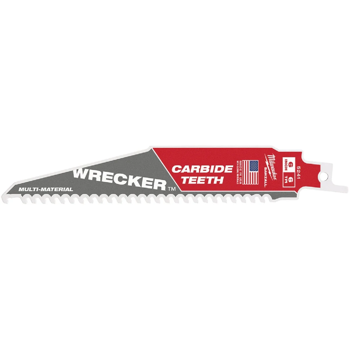 Detailed Milwaukee The Wrecker Sawzall 6 In. 6 TPI Multi-Material Reciprocating Saw Blade Modern