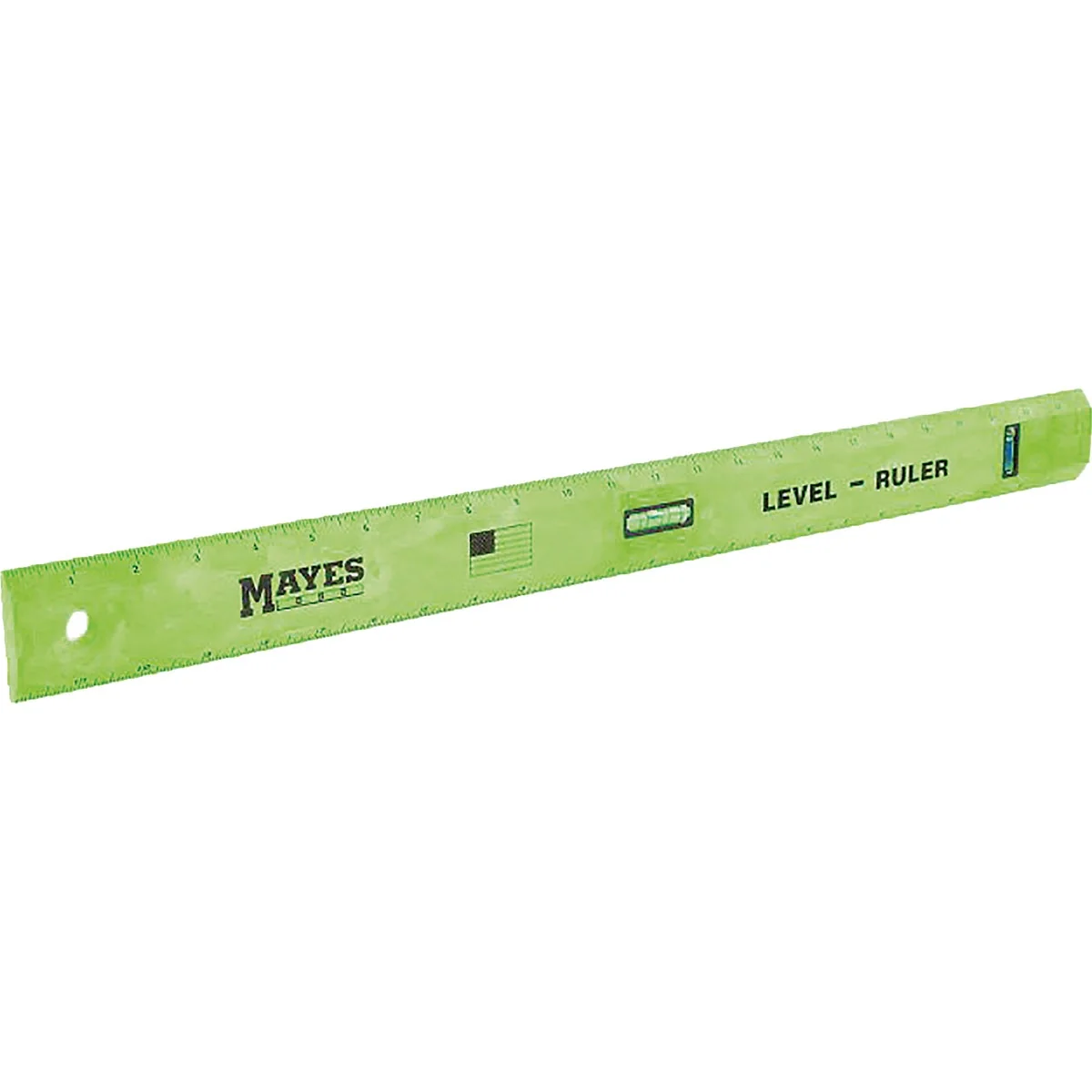 Lightweight Mayes 24 In. Polystyrene Straight Edge Ruler with Level World-Class