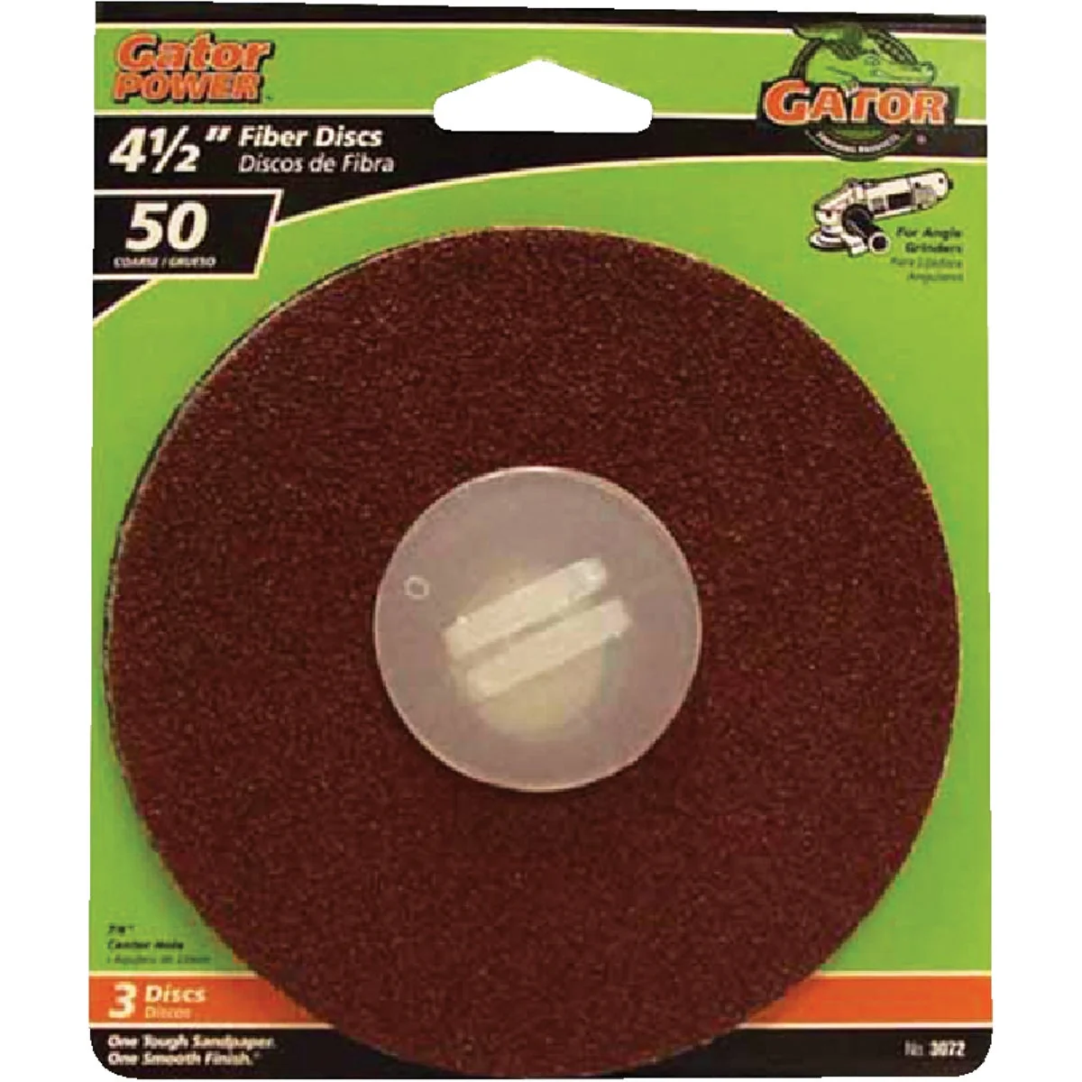 Powerful Gator 4-1 2 In. 50 Grit Fiber Disc 3-Pack High-Grade