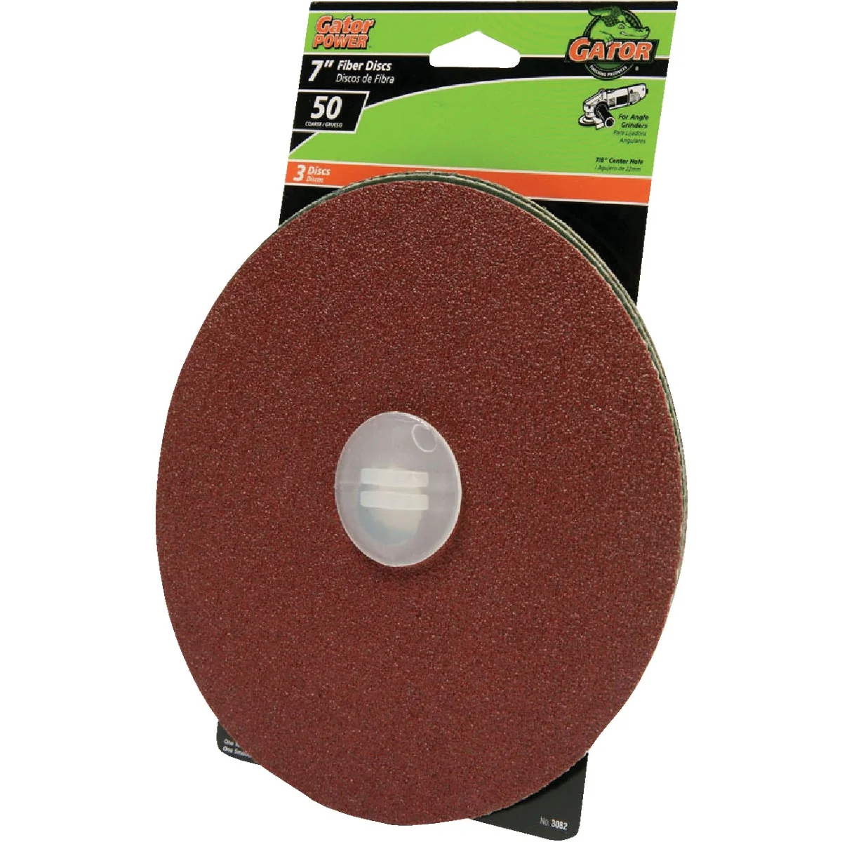 Superior Gator 7 In. 50 Grit Fiber Disc 3-Pack Fine Crafted