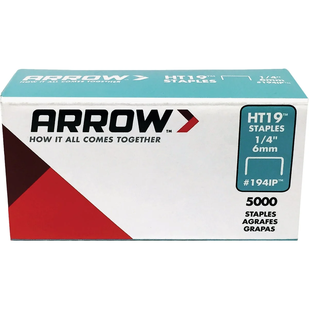 Efficient Arrow HT19 Hammer Tacker Staple 1 4 In. 5000-Pack Classic