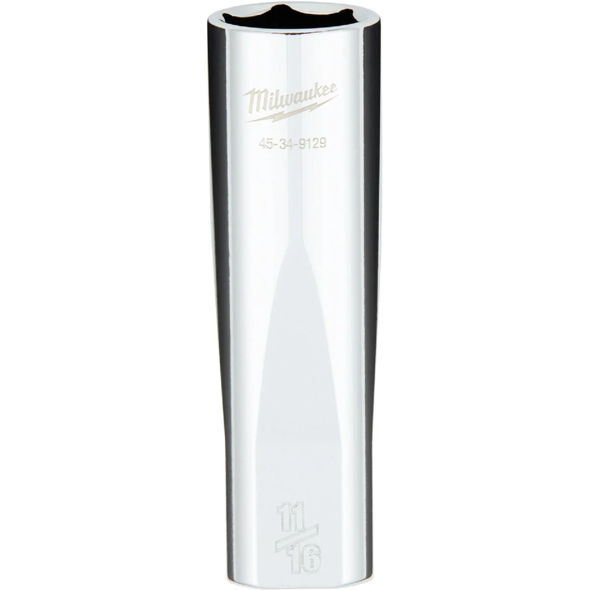Reusable Milwaukee 1 2 In. Drive 11 16 In. 6-Point Deep Standard Socket with FOUR FLAT Sides Fine