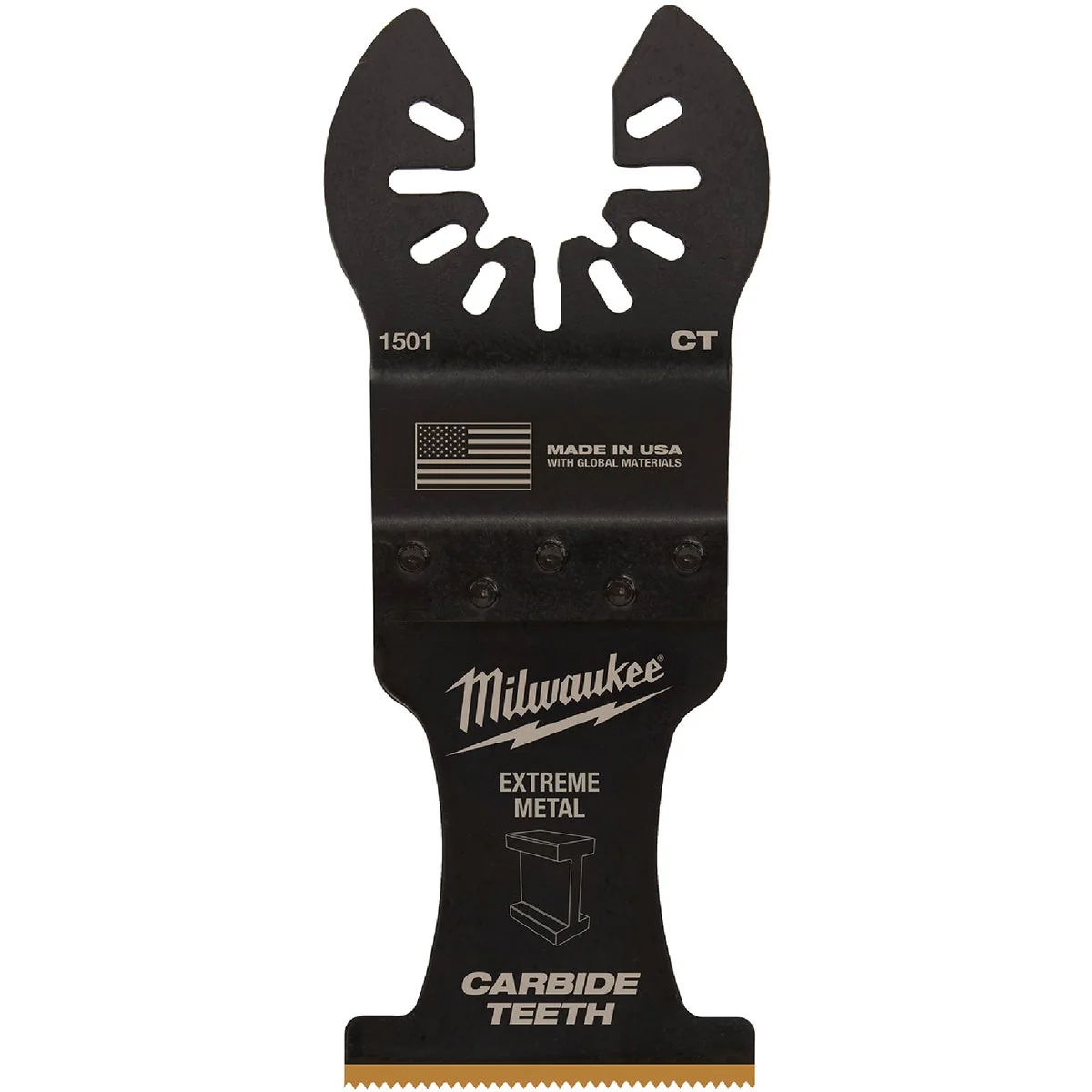 Convenient Milwaukee OPEN-LOK 1-3 8 In. Titanium Enhanced Carbide Teeth Metal Oscillating Blade Efficient