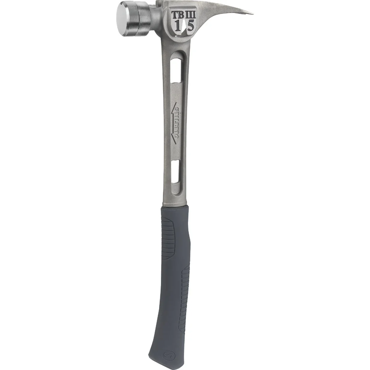 Fine Crafted Stiletto Ti-Bone III 15 Oz. Smoothed-Face Framing Hammer with Curved Titanium Handle Crafted